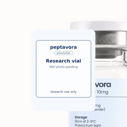 Peptavora research vial — SKU-specific photography pending